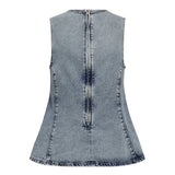 PancyCC Denim Top - Fade Denim