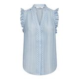 ReggieCC Frill Top - Pale Blue