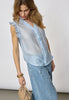 ReggieCC Frill Top - Pale Blue
