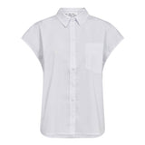 ElaraCC Slit Back SS Shirt - White