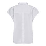 ElaraCC Slit Back SS Shirt - White