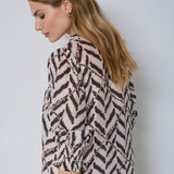 MemphisCC SS V-Blouse - Off white