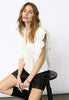 CallumCC Lace Frill V-Top - White