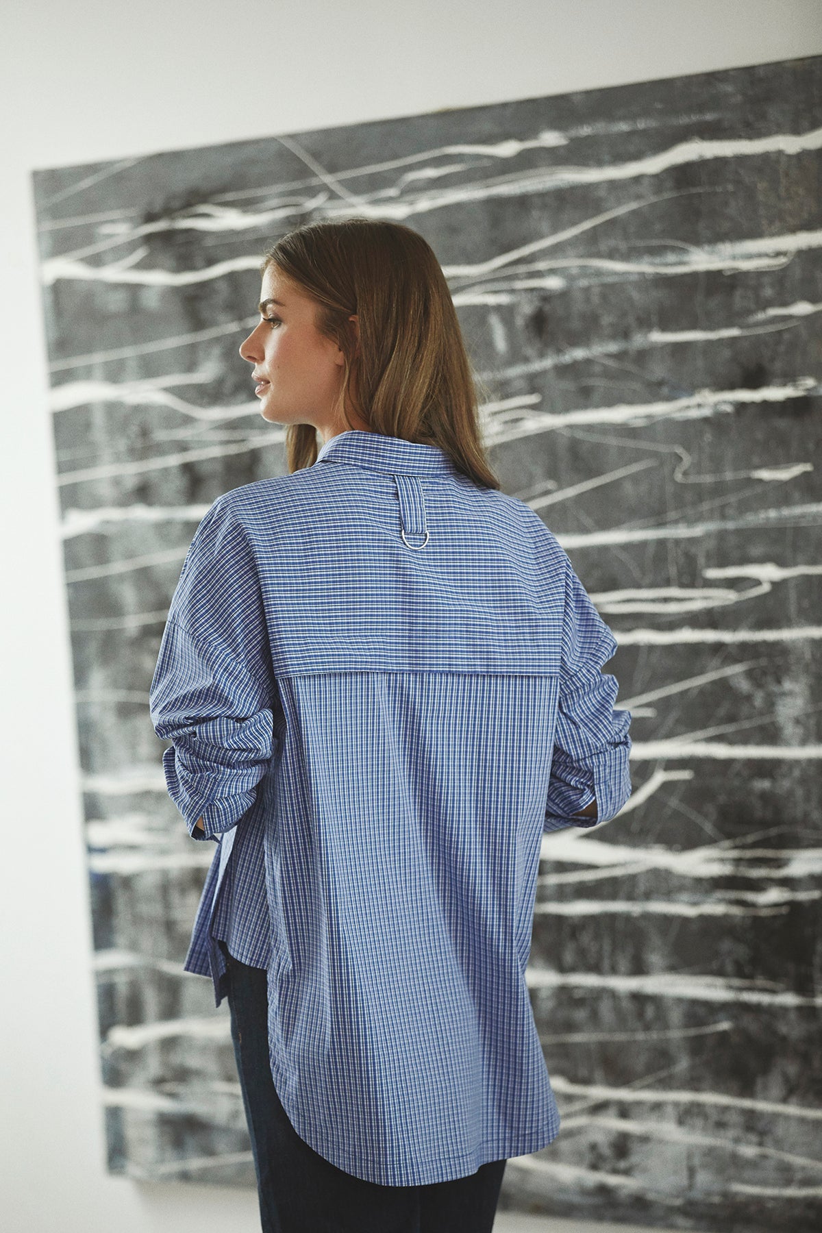 AnizaCC Oversize Slit Shirt - New Blue - Co'couture