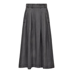 AnyaCC Denim Pleat Skirt - Mid Grey - Co'couture