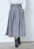 AnyaCC Denim Pleat Skirt - Mid Grey