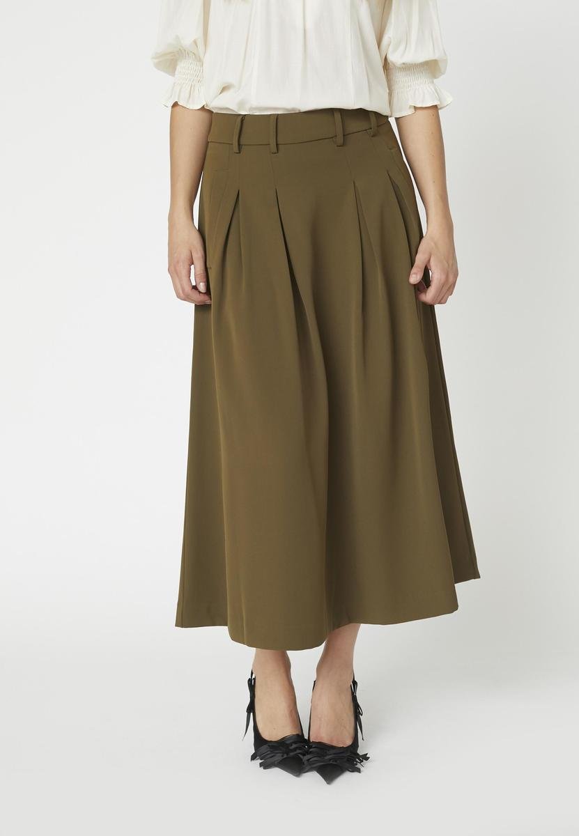 AnyaCC Pleat Skirt - Military Olive - Co'couture