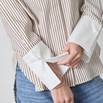 AvaraCC Stripe Shirt - Bone/Brown - Co'couture