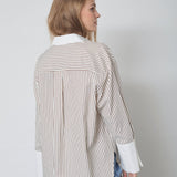 AvaraCC Stripe Shirt - Bone/Brown - Co'couture