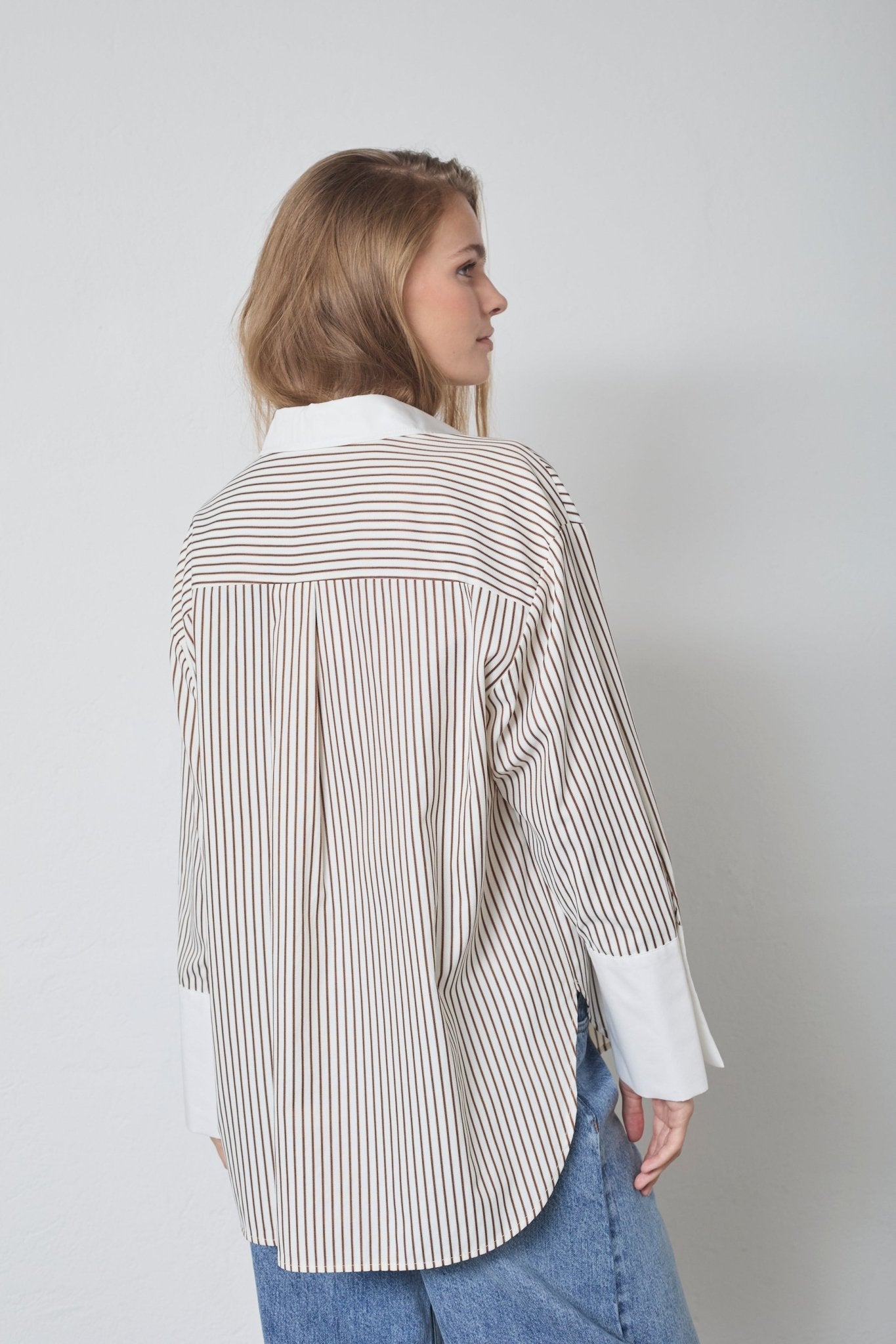 AvaraCC Stripe Shirt - Bone/Brown - Co'couture