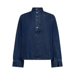AzminaCC Denim Placket Blouse - Denim blue - Co'couture