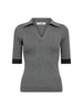 BonnyCC Polo SS Knit - Mid Grey