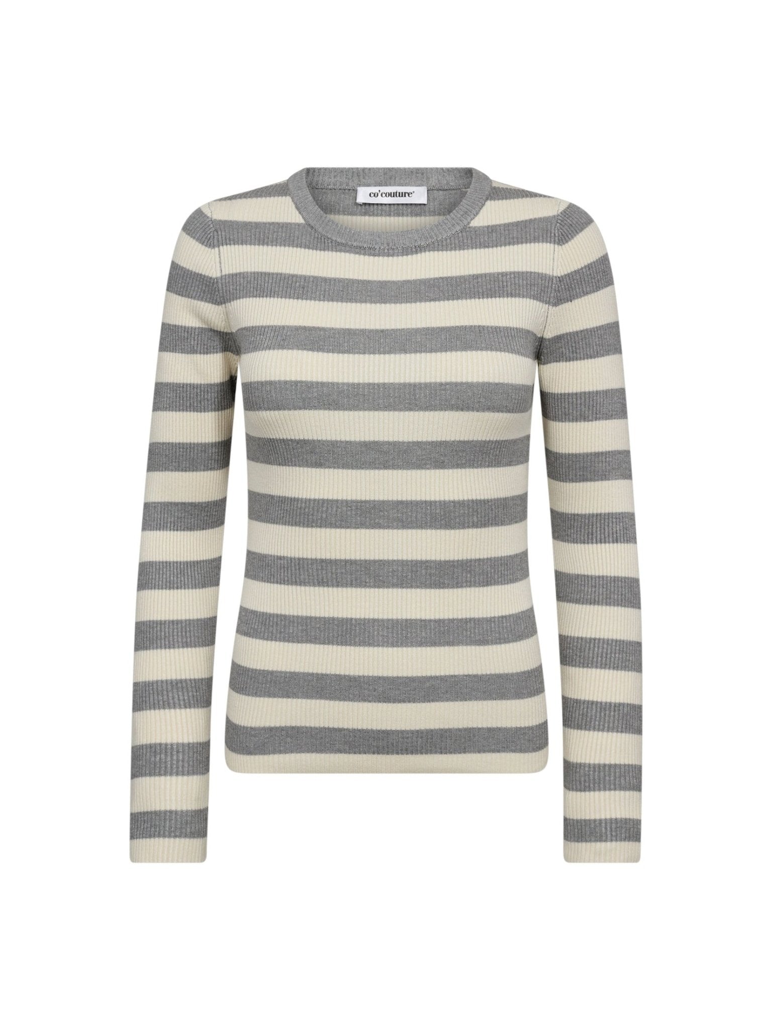BonnyCC Stripe O - Knit - Light Grey - Co'couture