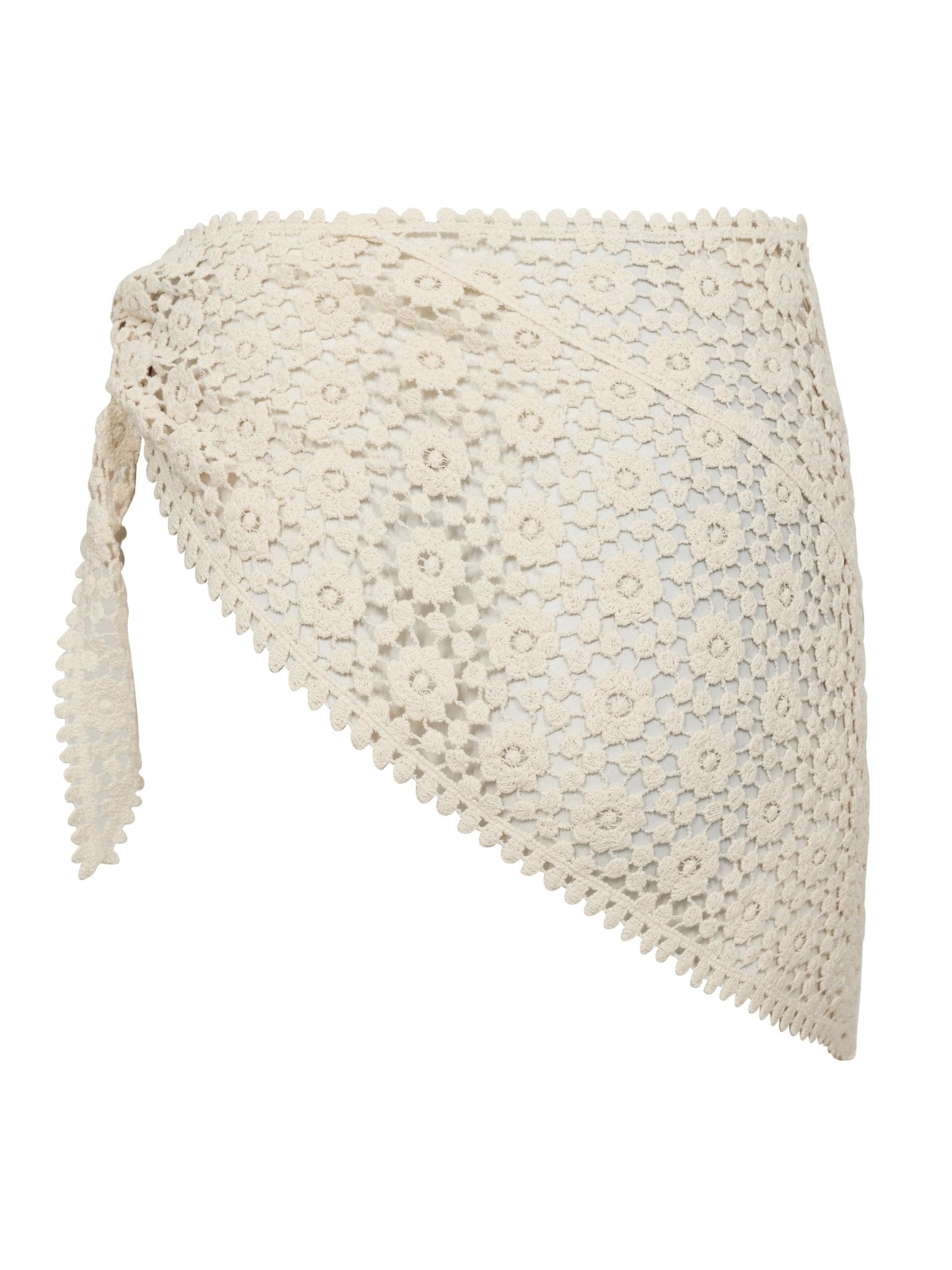 CalinCC Crochet Scarf Skirt - Off white - Co'couture