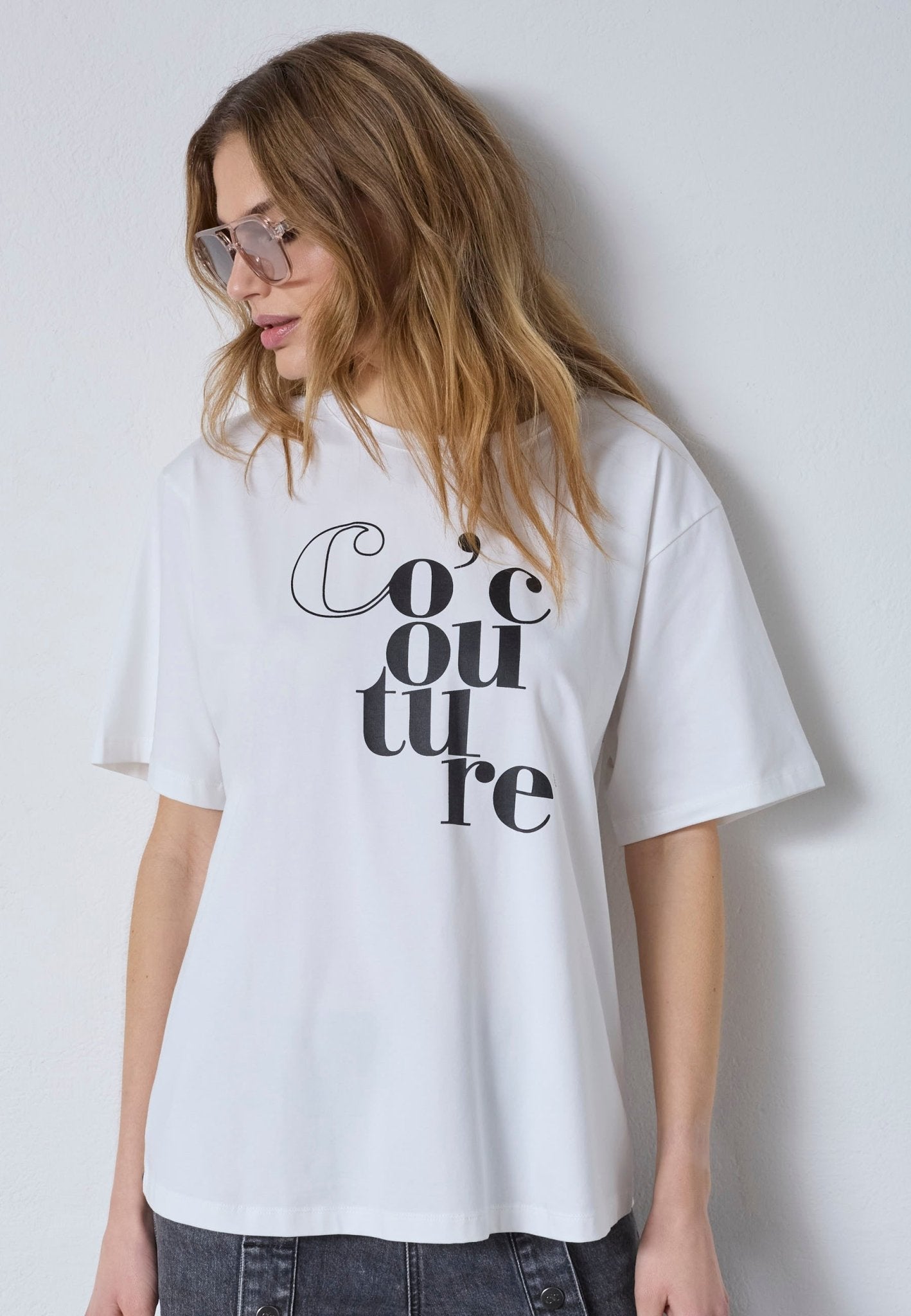 CocoutureCC Box Tee - White - Co'couture