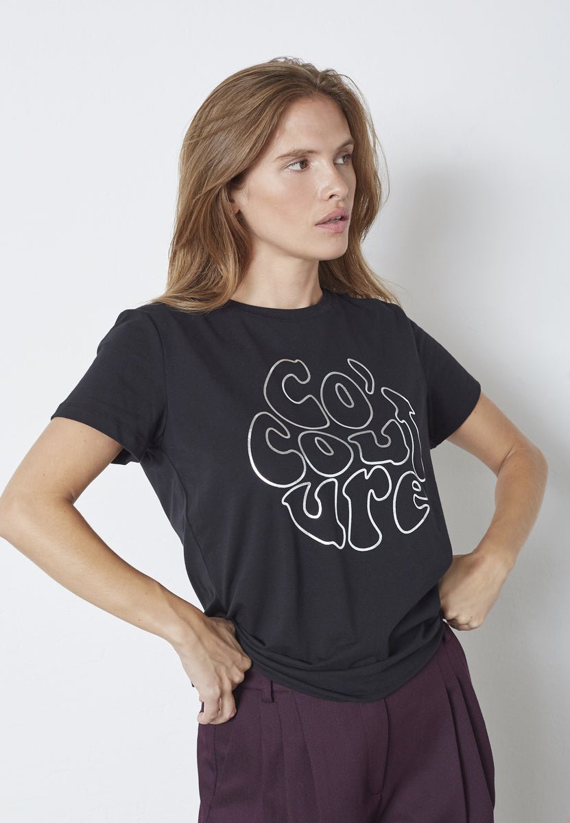 Co'coutureCC Foil Tee - Black - Co'couture