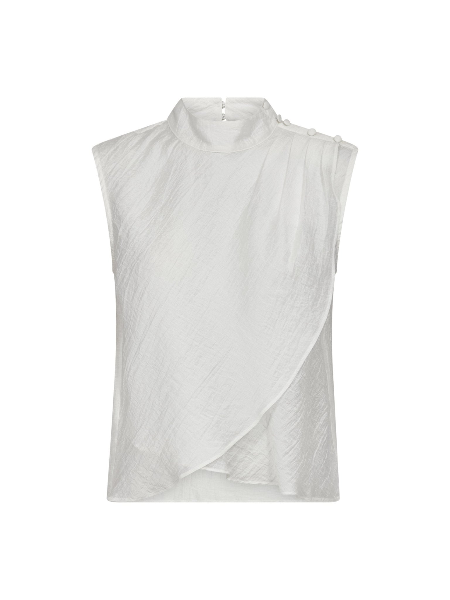 ConnyCC Drape Top - White - Co'couture