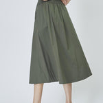 CottonCC Crisp Midi Skirt - Army - Co'couture