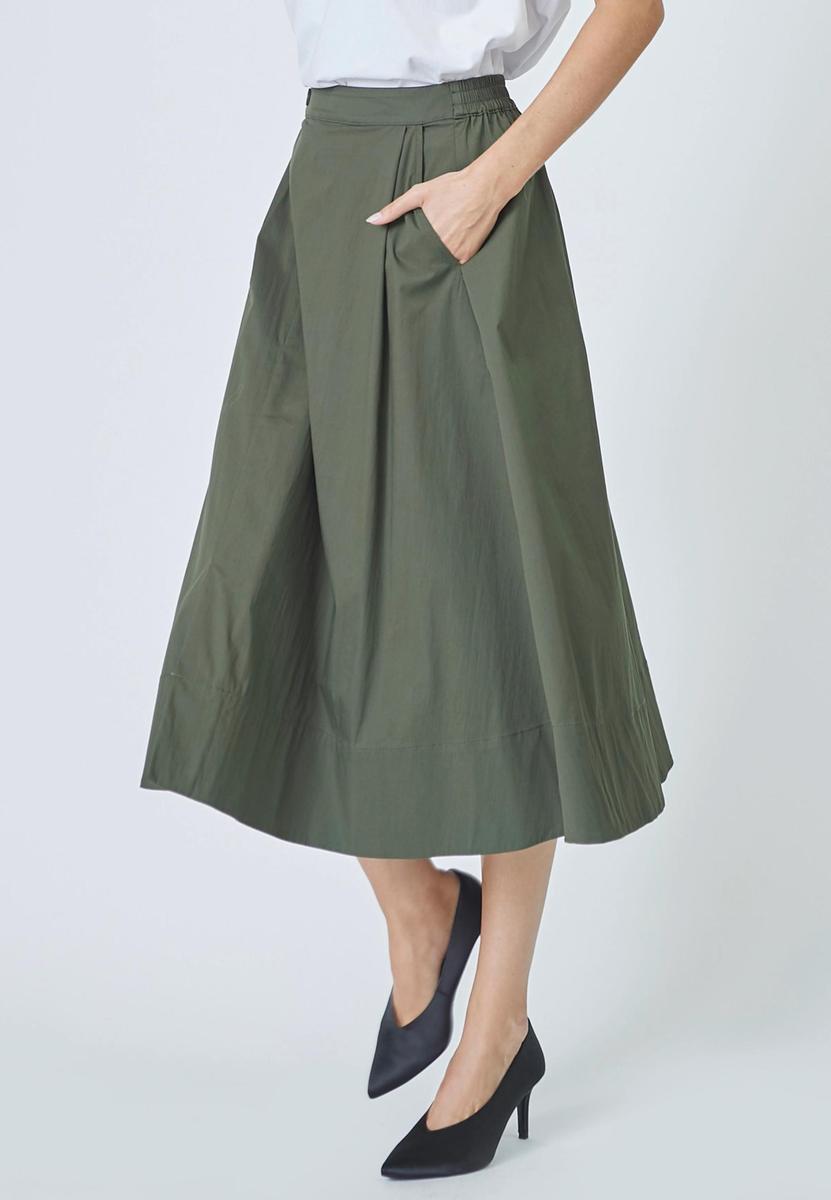 CottonCC Crisp Midi Skirt - Army - Co'couture