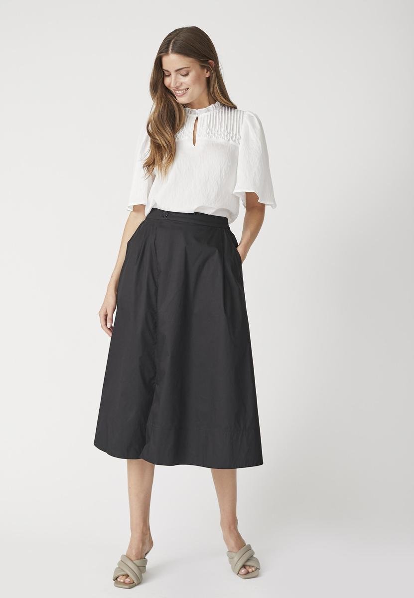 CottonCC Crisp Midi Skirt - Black - Co'couture