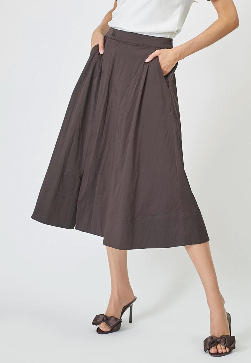 CottonCC Crisp Midi Skirt - Mocca - Co'couture