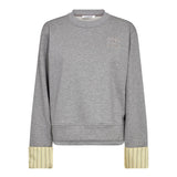 DaniellaCC Blaine Cuff Sweat - Grey Melange - Co'couture