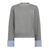 DaniellaCC Cuff Sweat - Grey Melange - Co'couture