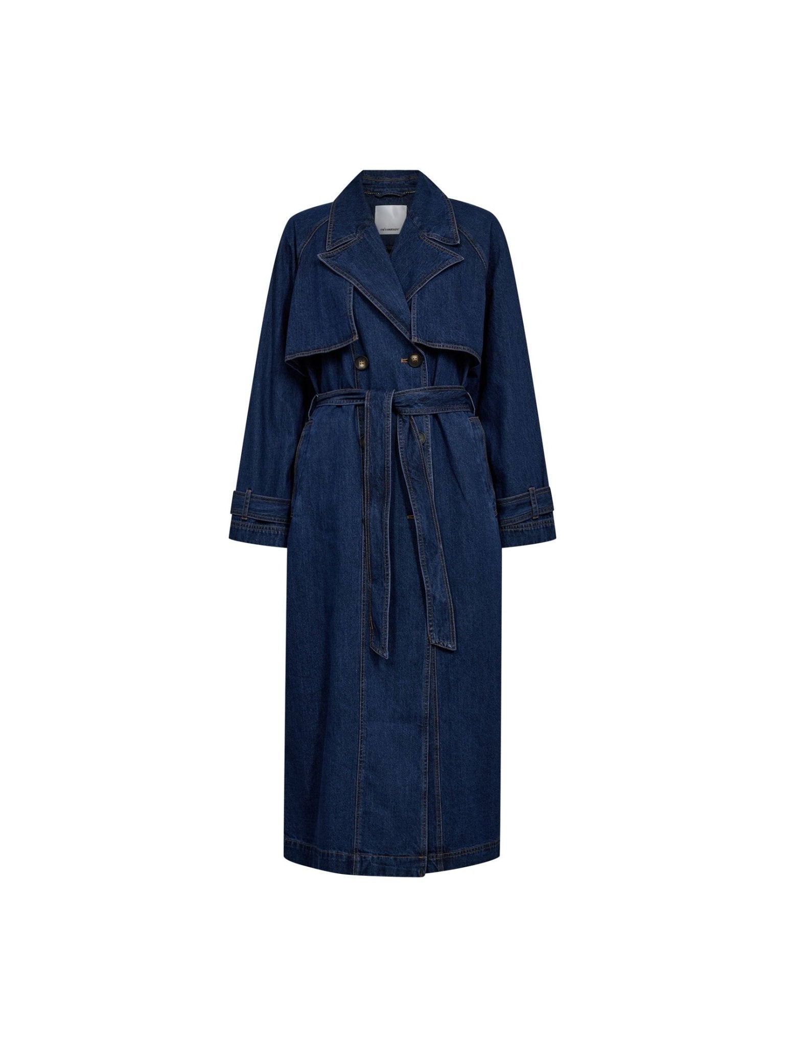 DelinaCC Denim Trench Coat - Navy Denim - Co'couture