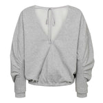 DengiCC Open Back Sweat - Grey Melange - Co'couture
