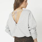 DengiCC Open Back Sweat - Grey Melange - Co'couture