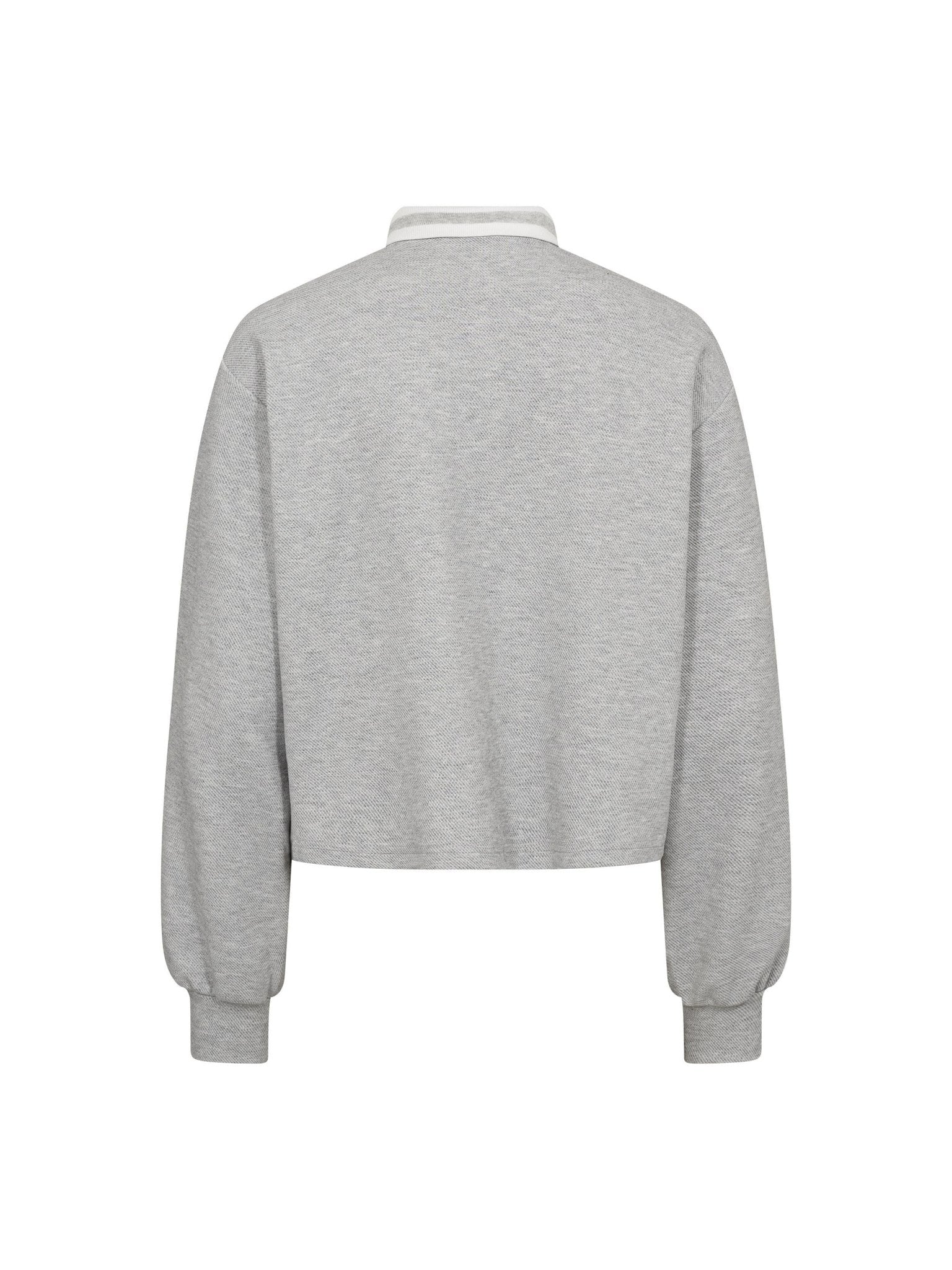 DengiCC Polo Crop Sweat - Grey Melange - Co'couture