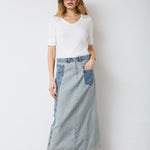 DeniceCC Denim Mix Skirt - Denim blue - Co'couture