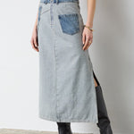 DeniceCC Denim Mix Skirt - Denim blue - Co'couture