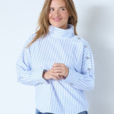 DevinCC AsymCC Button Blouse - Blue - Co'couture