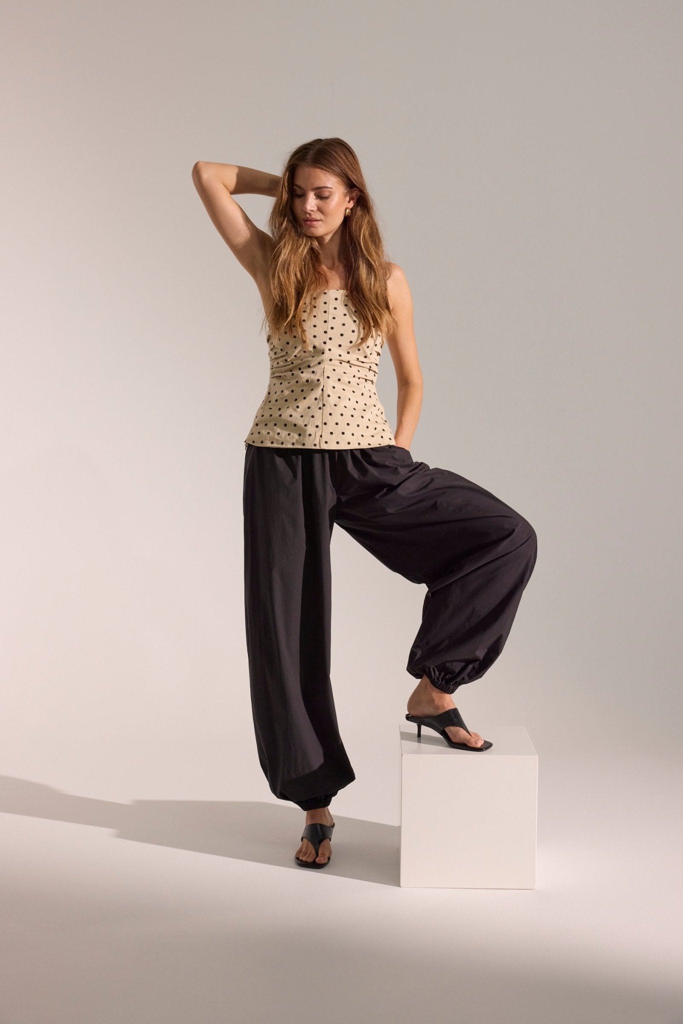 DiddiCC Dot Corsage Top - Bone - Co'couture