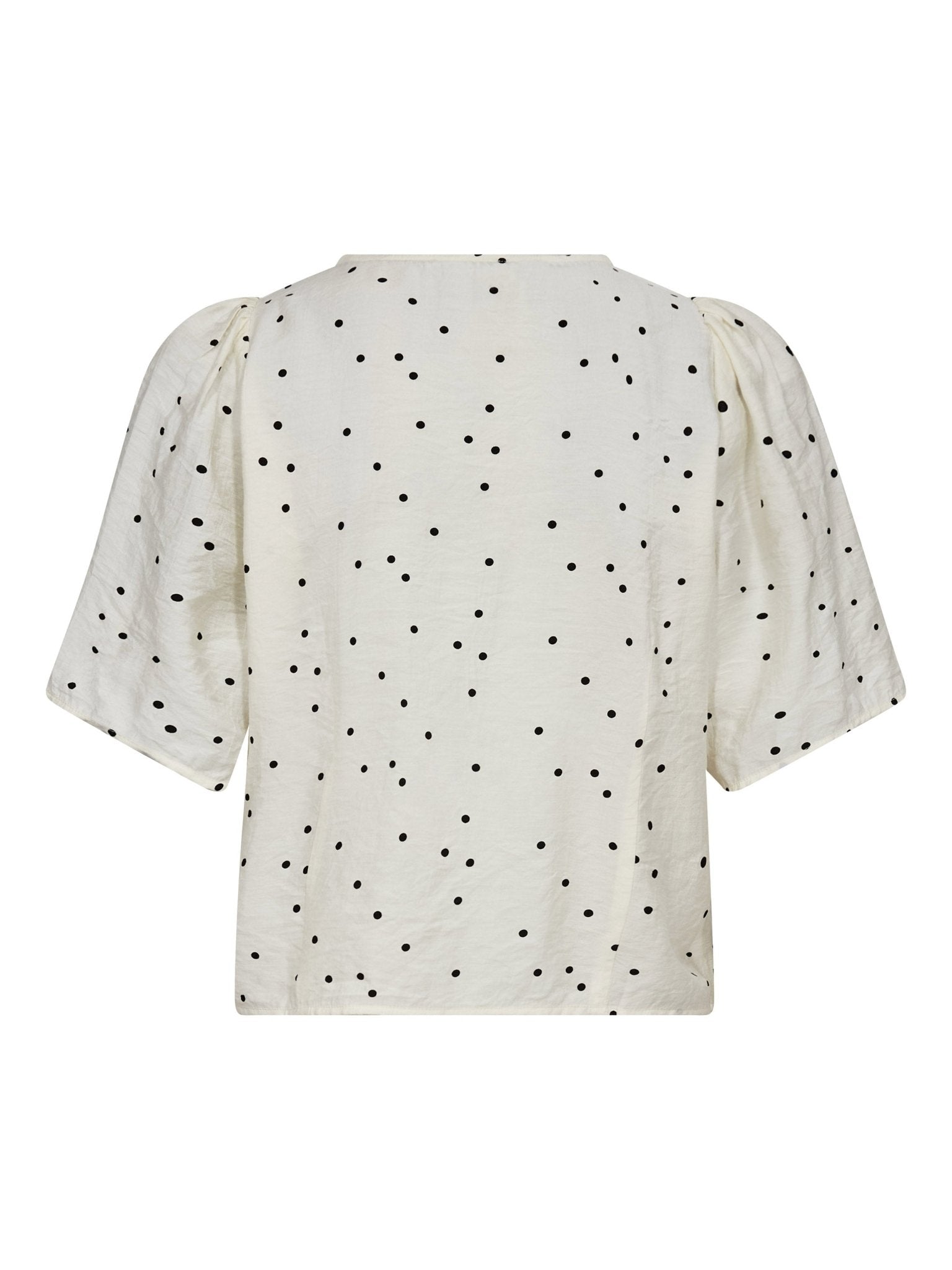 DiemCC Dot SS V - Shirt - OffWhite - Black - Co'couture