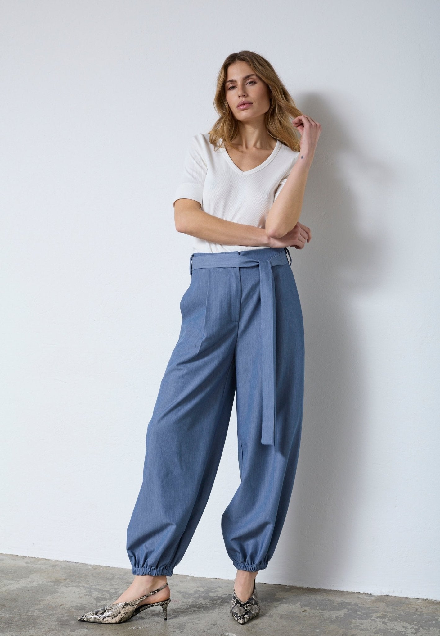 EllyCC Balloon Pant - Dusty Blue - Co'couture