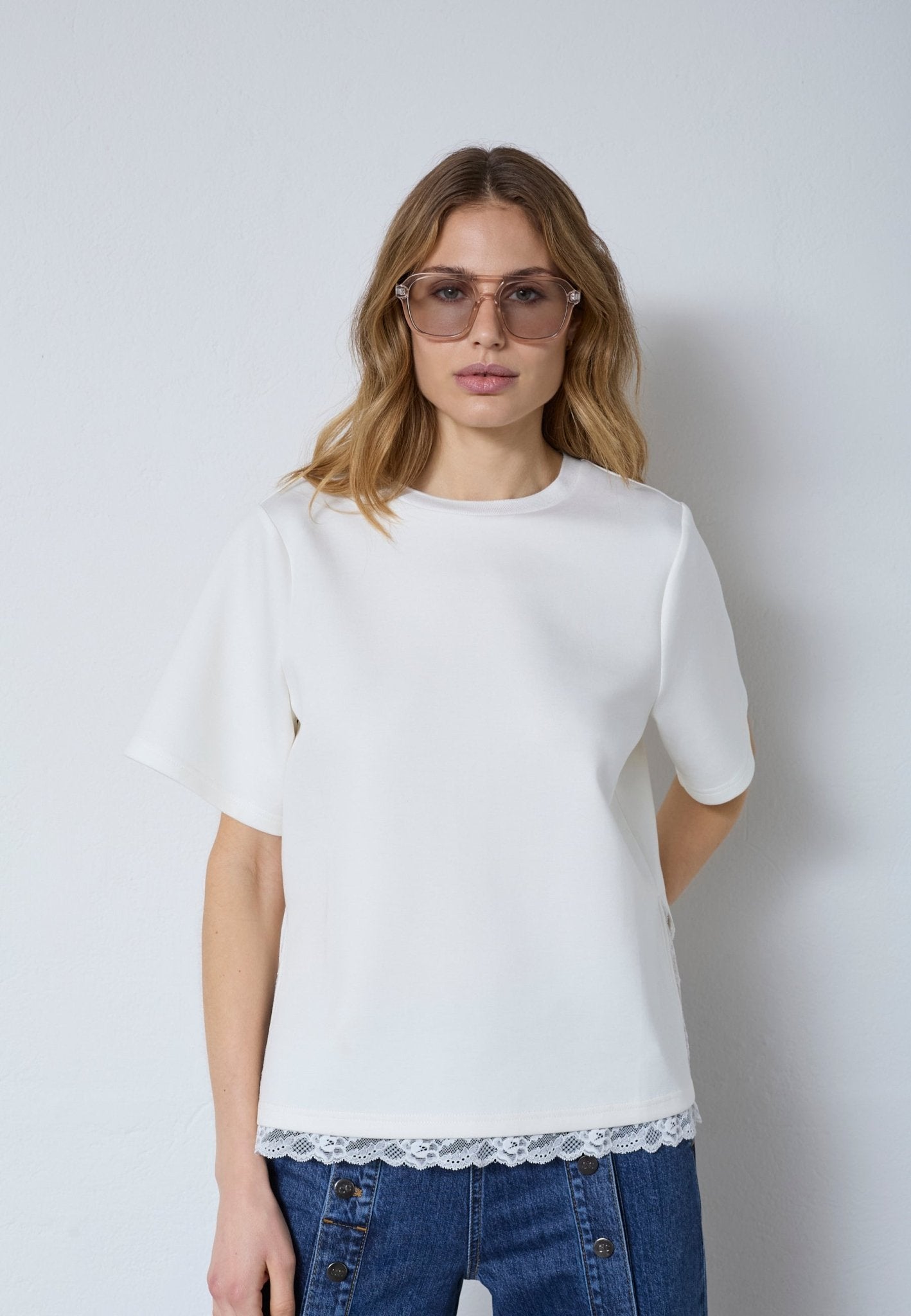 EviCC Lace Tee - White - Co'couture