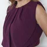 FalconCC Pleat Mini Dress - Plum - Co'couture