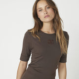 GrannyCC Embroidery SS Tee - Mocca - Co'couture