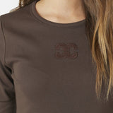 GrannyCC Embroidery SS Tee - Mocca - Co'couture