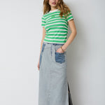 GrannyCC Gathering Stripe Tee - Off - White Green - Co'couture