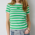 GrannyCC Gathering Stripe Tee - Off - White Green - Co'couture