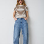 GrannyCC Gathering Stripe Tee - OffWhite/Walnut - Co'couture