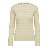 GrannyCC Rib Emb LS Blouse - OffWhite/Pastel Yellow - Co'couture