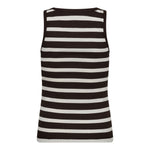 GrannyCC Rib Emb. Tank Top - OffWhite/DarkBrown - Co'couture