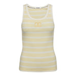 GrannyCC Rib Emb. Tank Top - OffWhite/Pastel Yellow - Co'couture
