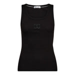 GrannyCC Rib Solid Emb Tank - Black - Co'couture