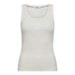 GrannyCC Rib Solid Emb Tank - White - Co'couture