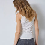 GrannyCC Rib Solid Emb Tank - White - Co'couture